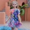 Girls Big Butterfly Print Dresses Kids Girl Party Dress Loose Fitting Loose Fitting Short Sleeved Skirt For Girls Over Four Years Old