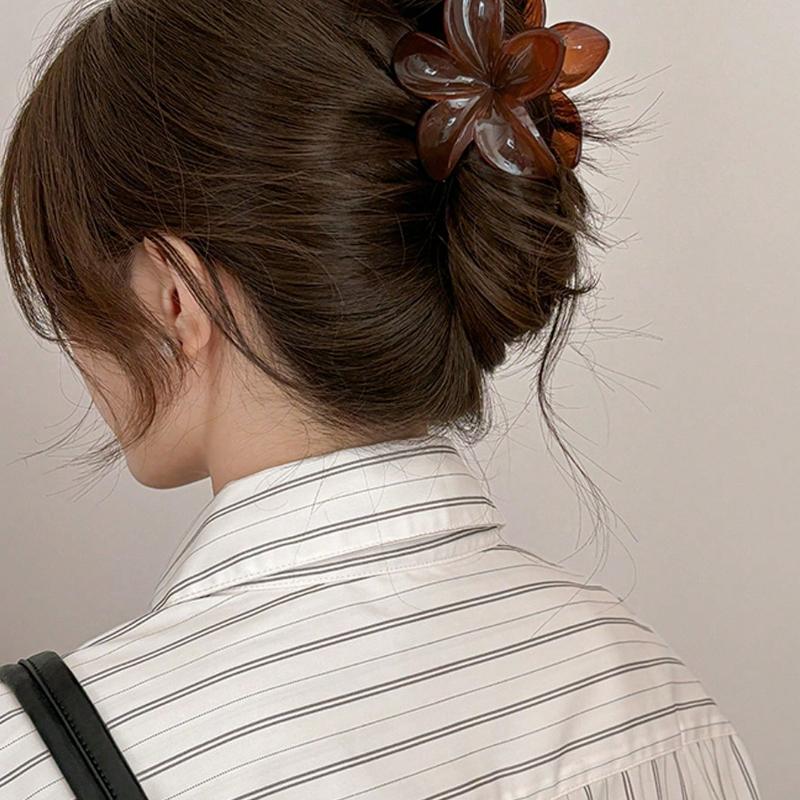 Женский стиль Большие 8 см/3,15" Пластиковые заколки для волос Желейного цвета Зеленый, Коричневый, Янтарный, Модные Элегантные Минималистичные Простые
