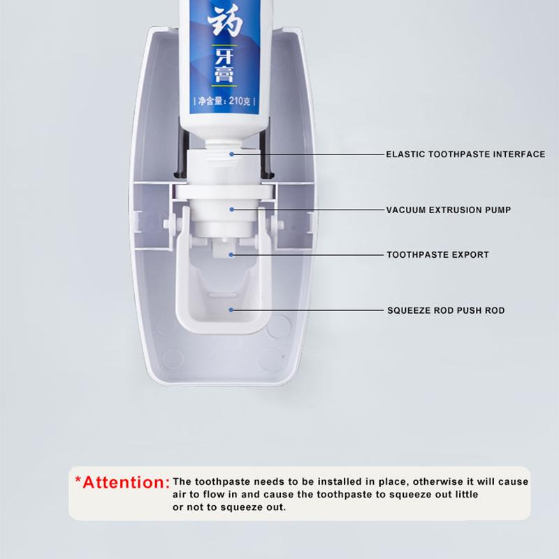 Автоматический дозатор зубной пасты, настенное крепление, пыленепроницаемый держатель для зубных щеток, настенная полка для хранения, набор аксессуаров для ванной комнаты