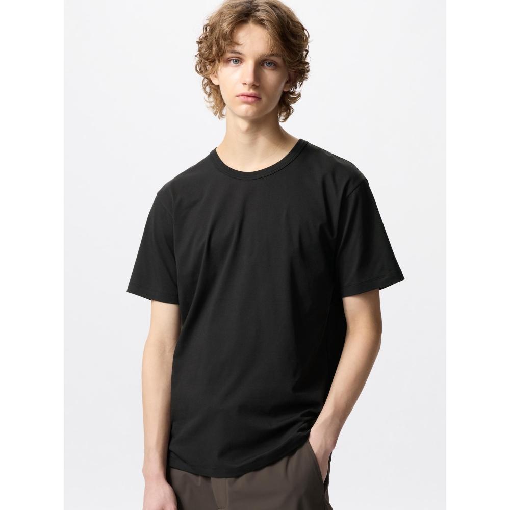 Uniqlo Футболка Airism из хлопка с круглым вырезом и коротким рукавом 