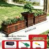 Outdoor Rectangular Wooden Flower Box and Vegetable Planter