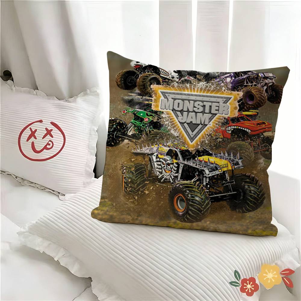 Чехол на подушку мультяшный Monster Jam Monster Truck модный квадратный чехол на подушку для спальни дивана гостиной декор для дома отдых