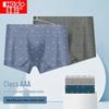 Men's Pure Cotton Antibacterial Printed Boxer Briefs 4-Pack