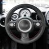 Braid Steering Wheel For Mini Hatchback Clubman Clubvan Convertible Coupe Roadster 3-Spoke Car Steering Wheel Leather Cover Trim