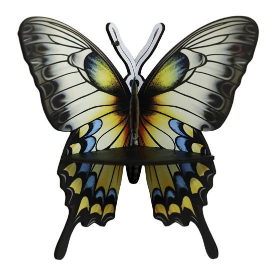 Угловая полка из искусственного хрусталя с бабочкой, деревянная настенная плавающая полка для гостиной, прочная каменная витрина для хранения свечей, украшение