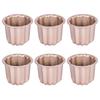 6Pcs Canele Mold Cake Pan Non Stick Small Canele Molds Muffin Bakeware Cupcake Pan Carbon Steel Pastry Mould Mini Cupcake Holder
