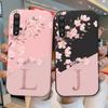Силиконовый чехол с первой буквой для Huawei Nova 5T, задняя крышка из мягкого ТПУ с ретро-цветами для Huawei Nova5T, чехол, милый бампер