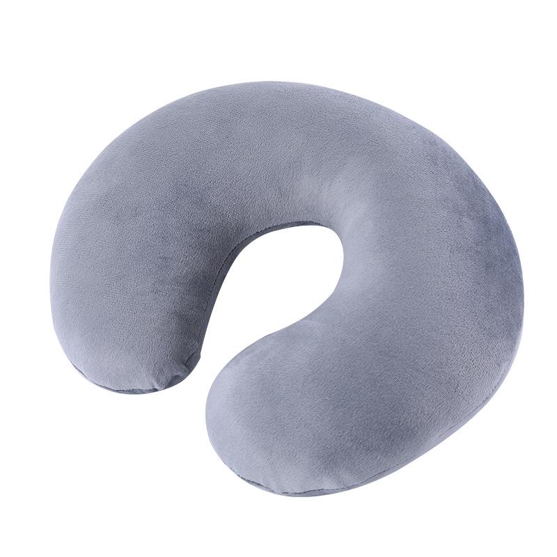 Подушка для путешествий U-образной формы из бархата для поддержки шеи