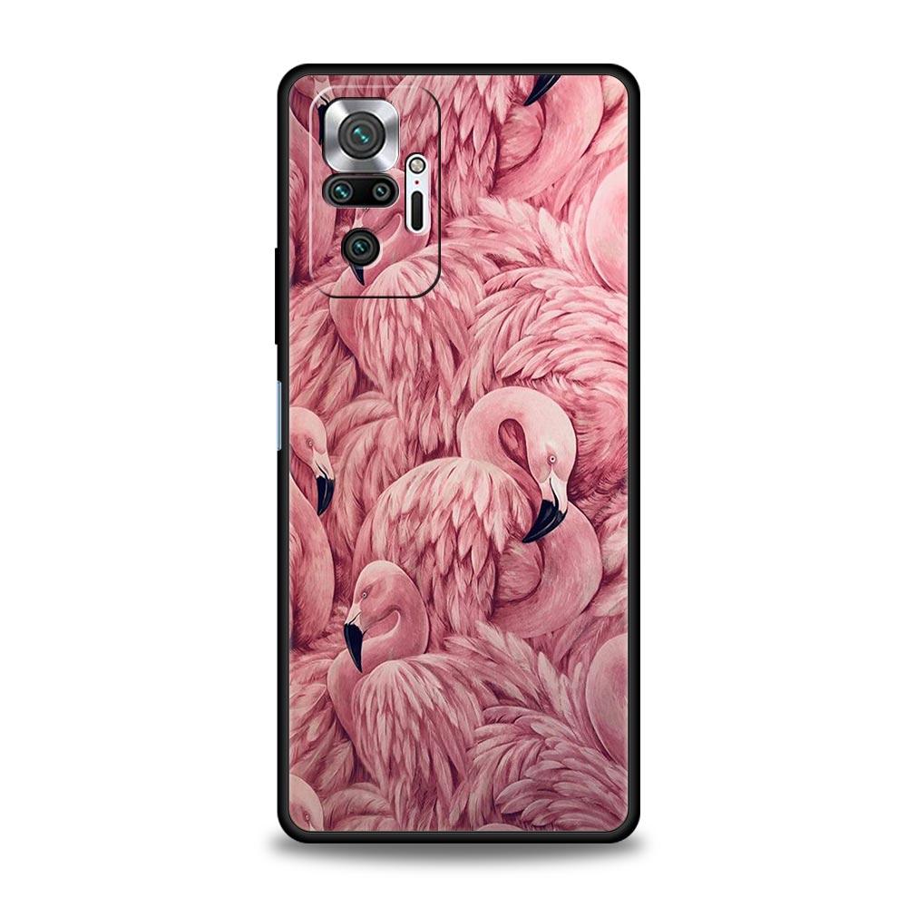 For Redmi 10C Cases Funda Pink Red Flamingo Phone Case For Xiaomi Redmi Note 12 11 9S 9 8 10 Pro Plus 7 9T 8T 9C 9A 8A Cover