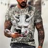 Японская футболка с принтом самураев для мужчин, летняя тенденция в стиле хип-хоп, уличная одежда в стиле Харадзюку, повседневные топы с круглым вырезом и короткими рукавами, модные свободные футболки