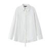 Asymmetric Ribbon Shoulder Straight-leg Autumn Work Clothing Shirt