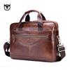 Documents Bag Genuine Leather Men's Briefcase Vintage Business Computer Bag Messenger Bags