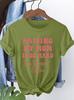 Ladies' T-shirt Raising My Mom Funny Letter Print Round Neck Women's Clothing Daily Fashion Casual Women's Tops