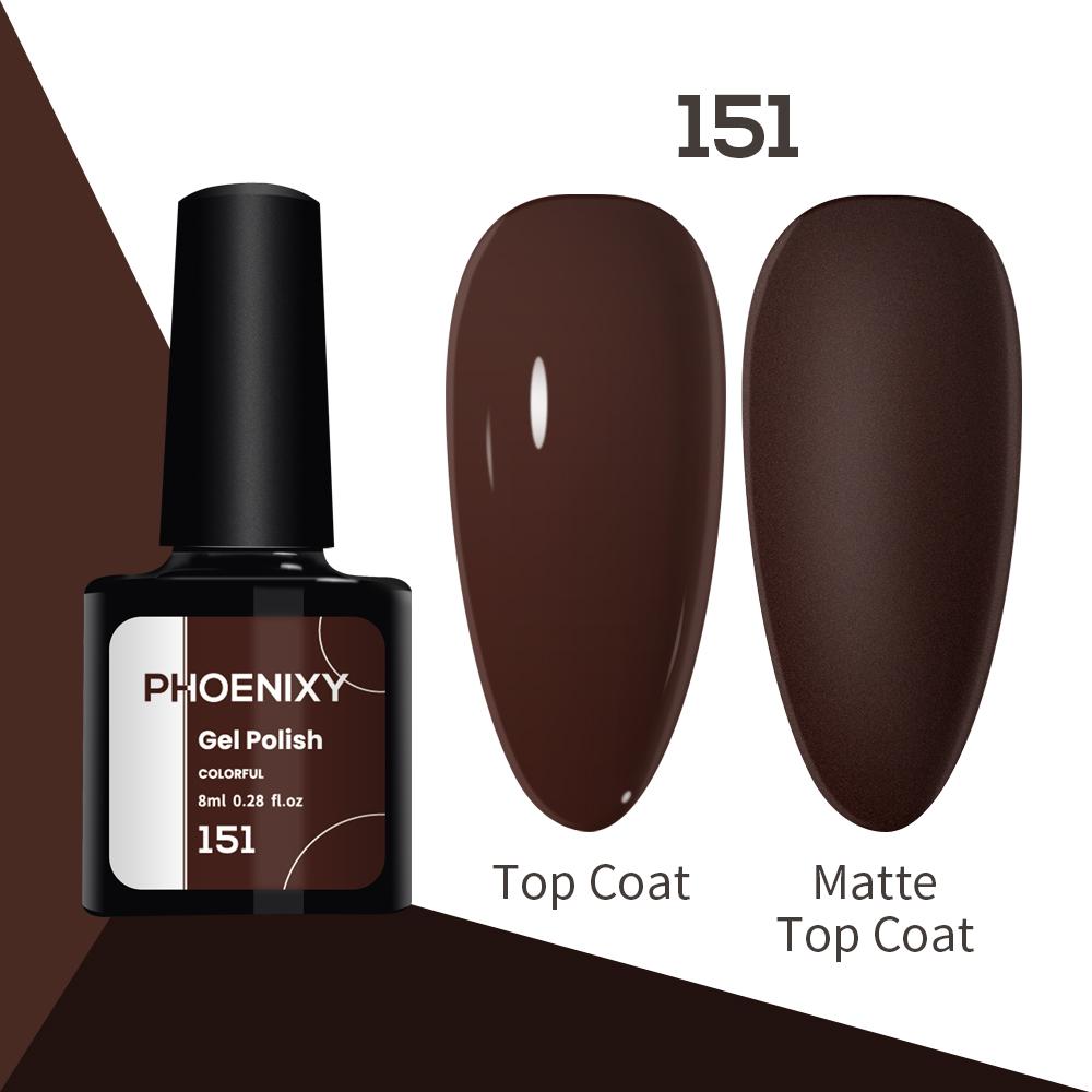 Лак для ногтей PHOENIXY, 8 мл, УФ-светодиодный гибридный лак для дизайна ногтей, гель-лайнер для маникюра, полупостоянная основа, верхнее покрытие, гель с блестками, блестящие цвета, гель