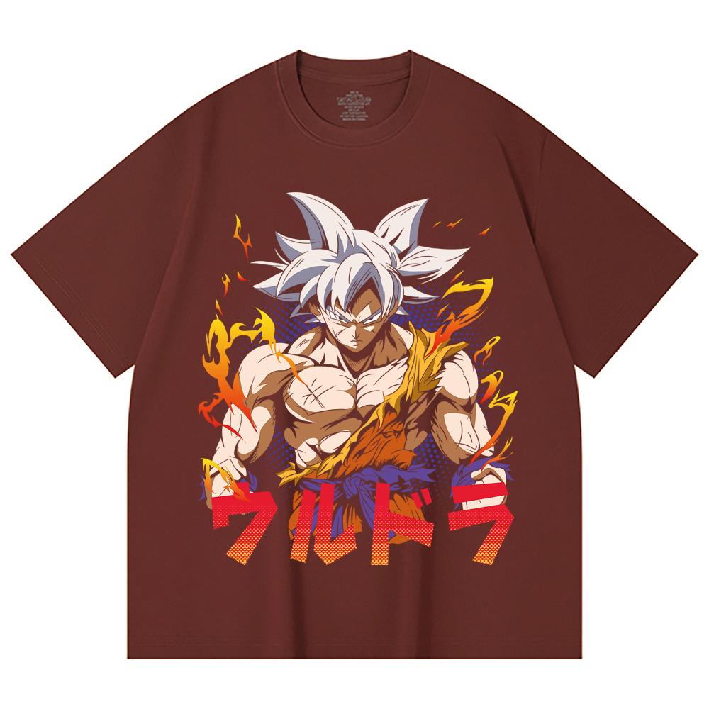 230 Gsm 100% Cotton Dragon Ball V11 Goku Ultra Print Unisex Heavy Cotton T Shirt