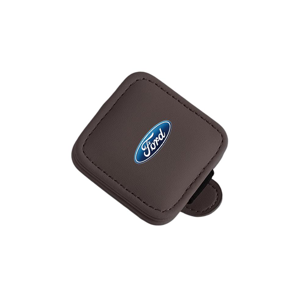 ENNG2 1PCS Car Glasses Clip Sun Visor Logo Accessories for Ford STRACING Focus Fiesta Mondeo Fusion Shelby Edge Kuga Ecosport Mustang