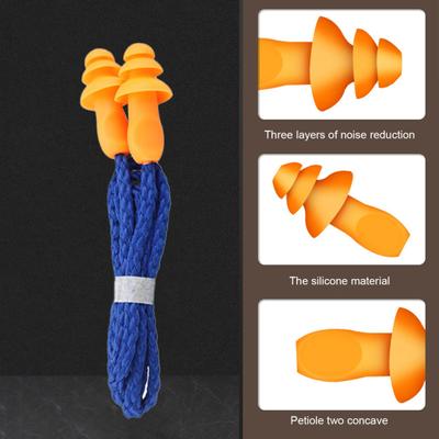 1 пара широко используемых беруш с шумоподавлением, трехслойная звукоизоляция, водонепроницаемая, компактная