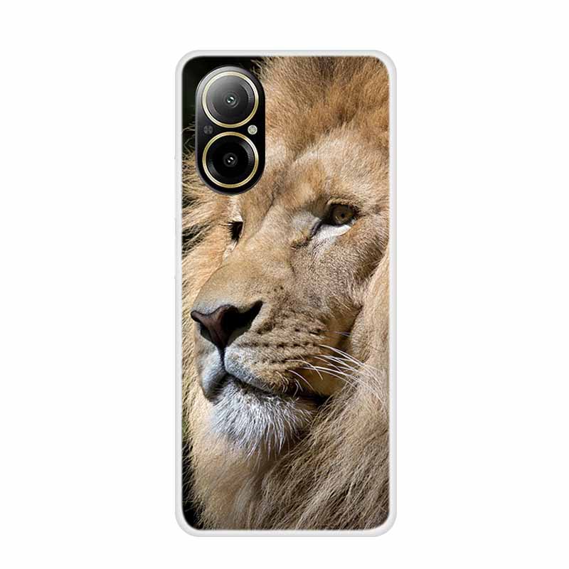 Мягкий чехол для Realme C67 с рисунком животных, роскошная силиконовая крышка для телефона Realme C 67, защитный прозрачный корпус, прозрачные чехлы