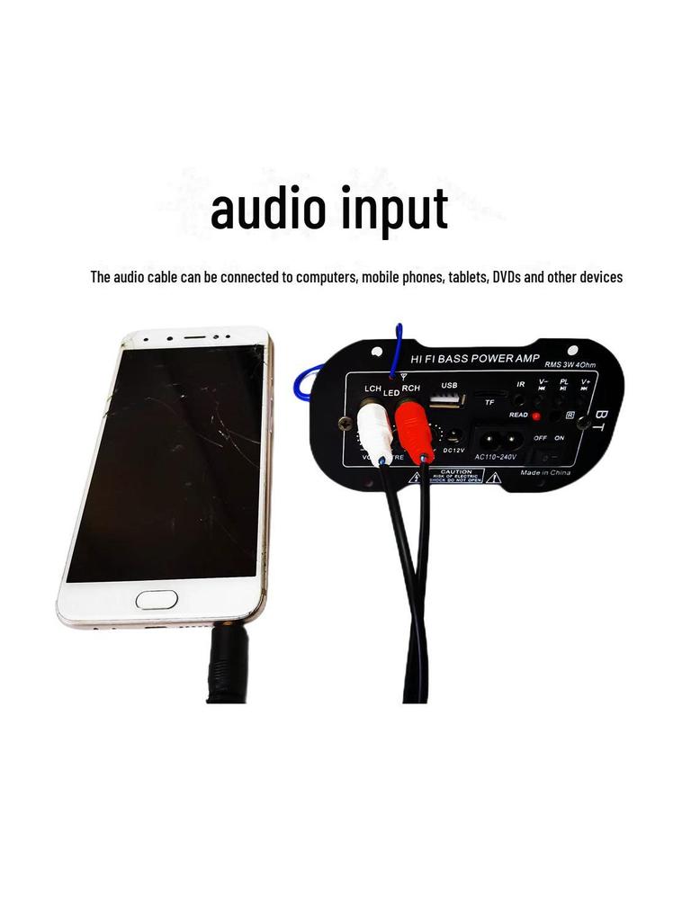 5" Bluetooth 12V/220V двухканальный сабвуферный усилитель для грузовика