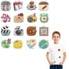 16pcs/set Small Elements Thermal Transfer Girl Boy T-Shirt Stickers Hot Tear New Design Thermal Patch Diy Patch