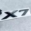 3D ABS Chrome Black Logo X7 Emblem Letters Namplate Sticker Car Rear Trunk Badge For L5X7 G07 Decal Auto Styling Accessories
