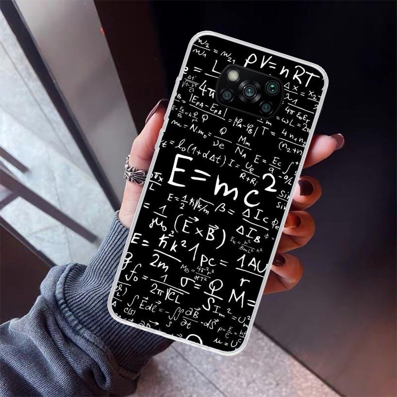 Physics Chemical Mathematics Phone Case For Xiaomi Poco X5 X6 X7 Pro F7 Ultra M7 Redmi 15C 15 13C 13 12C 12 10 10C 10A 9 9C 9T 9