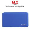 M2 Hard Drive Protection Box Storage Box Solid State Drive Box Shockproof Blue