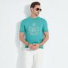 Knitted Elasticity Summer Men's Hot Diamond Short-sleeved T-shirt