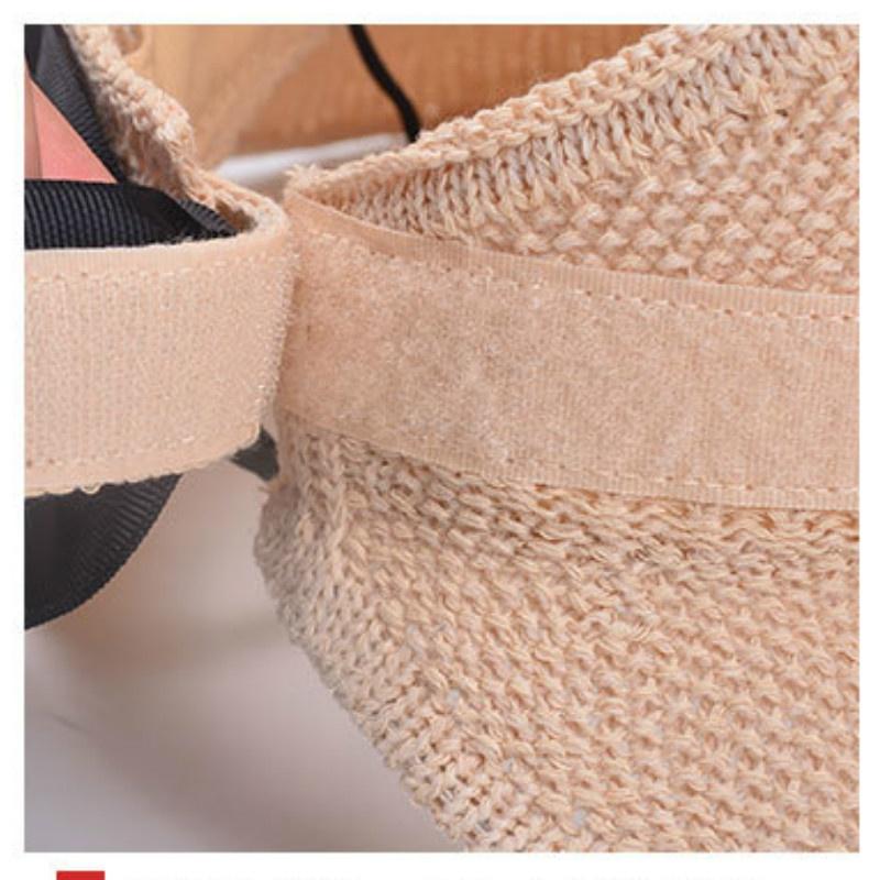 Новая вязаная шляпа-цилиндр без верха женская летняя солнцезащитная шляпа с бантом, большая шляпа, соломенная шляпа, уличная шляпа от солнца