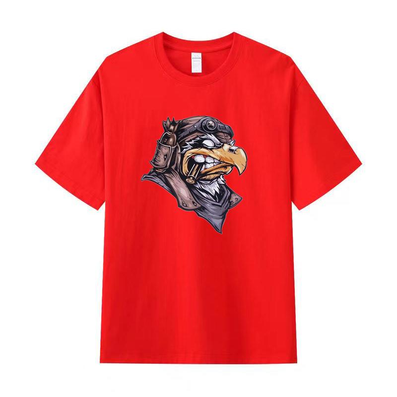 Летняя мужская футболка высокого качества из хлопка с короткими рукавами и принтом, женская футболка, модная спортивная рубашка, повседневный топ для бега