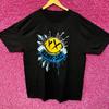 Футболка Blink 182 с изображением смайлика и брызг в стиле рок