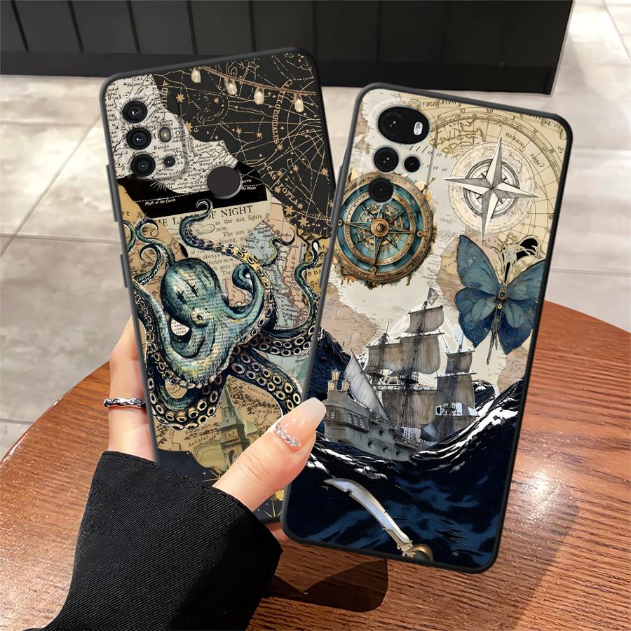 Чехол-накладка с ретро-узором для Motorola Moto G60s G32 G53 G30 G22 Edge40 G50 G52 Edge 20 Pro 30 Lite G71 G51 G73