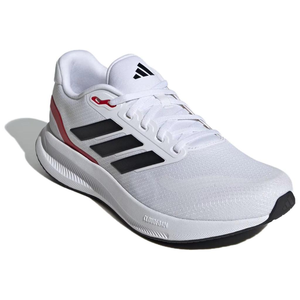 adidas Runfalcon 5 Широкие Белые Черные Алые Мужские Кроссовки Cloud-White Core-Black Better-Scarlet IE0551