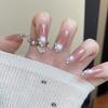 Wearing Nail Advanced Sense Spring and Summer Flash Diamond Butterfly Handmade Nail Piece Spice Girl Wearing Nail Piece