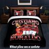 Дизайн Cristiano Ronaldo Комплект постельного белья 1 пододеяльник + 2 наволочки Мягкое дышащее домашнее постельное белье