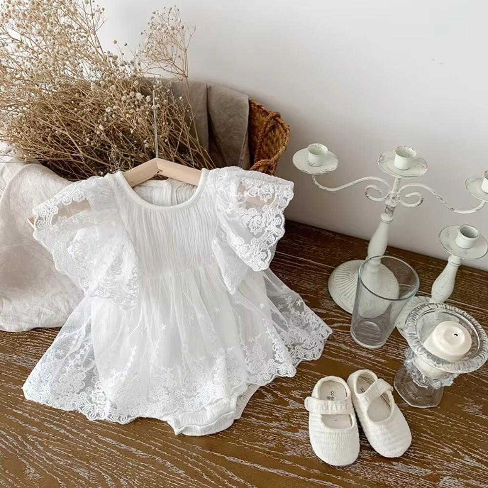 Princess Sleeveless Baby Romper Ruffle Infant Bodysuit Cute Bodysuit Dress  for 0-2 Years Old Baby