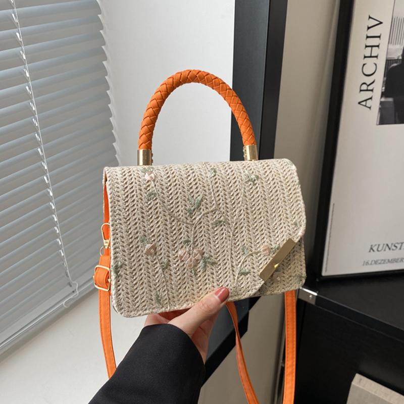 Повседневные соломенные плетеные сумки женские летние пляжные квадратные маленькие свежие сумки новые женские дорожные кошельки сумки через плечо сумка-мессенджер