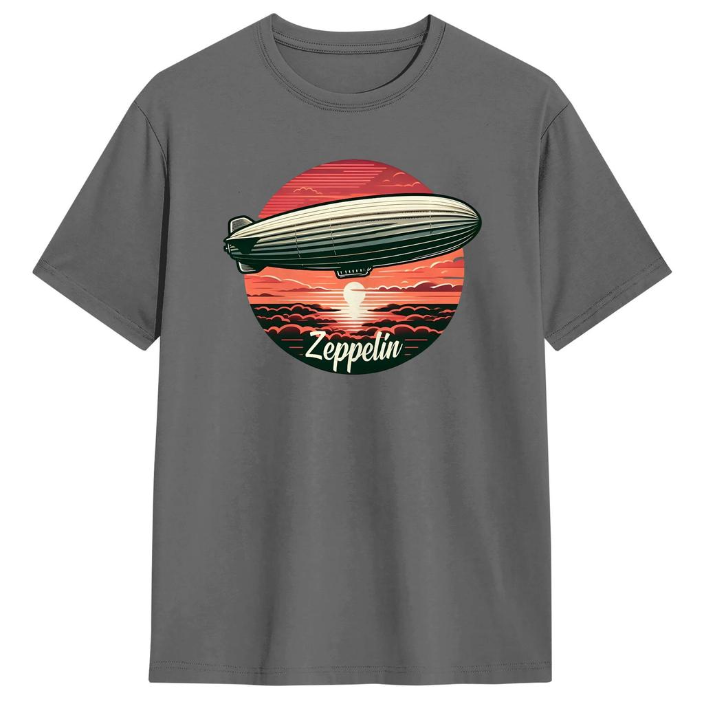 Streetwear TShirt Summer Leds Zeppelins Music Band Leisure T Shirts  Pure Cotton Tshirt for Unisex Aesthetic Short Sleeve Top Tees