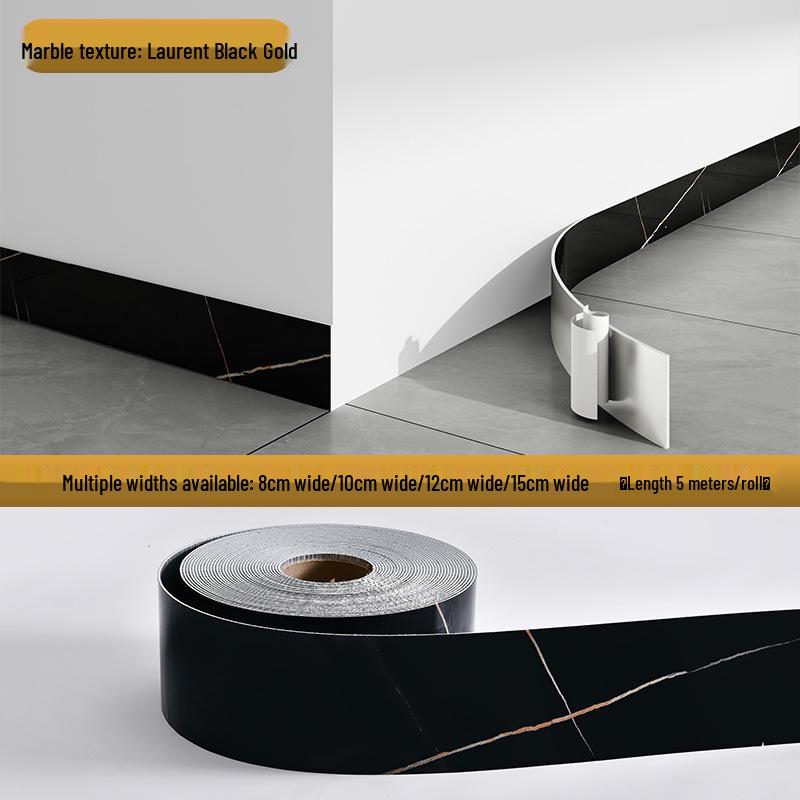 Самоклеящийся рулон настенных стикеров 10 см x 5 м: Плиточный плинтус и угловое оформление