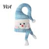 Sturdy Christmas Tree Decoration Lighted Topper, Glowing Snowman Star Hat with LED Light, Blue White Snowflake Decor Winter Holiday for Home