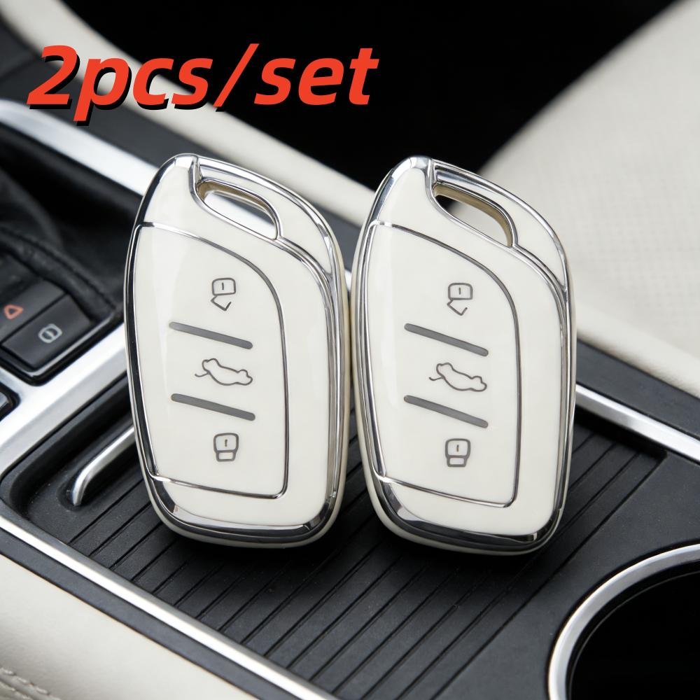 2 шт. Чехлы-футляры для брелока автомобиля Roewe RX5 I6 I5 RX3 RX8 ERX5 MG5 Saic MG ZS EV MG6 EZS HS EHS 2019 2020 3 Кнопки