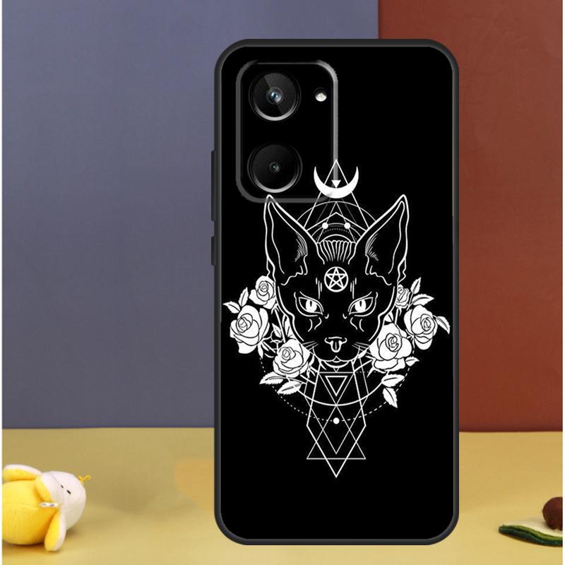Moon Tarot Witch Cat For Realme C25s C21Y C33 C55 C11 C15 C30 C53 C51 GT Neo 5 GT3 GT5 9 10 11 12 Pro Plus Case