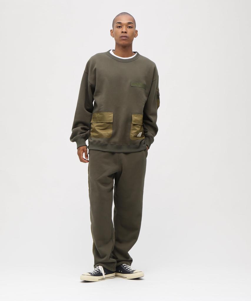 AVIREX TACTICAL CREWNECK SWEAT L 350 dark green 783-5932006
