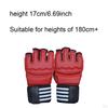 2 Pieces Boxing Gloves Red Half Finger PU Lightweight Sparring Gear Mitts for Unisex Women Men Adult