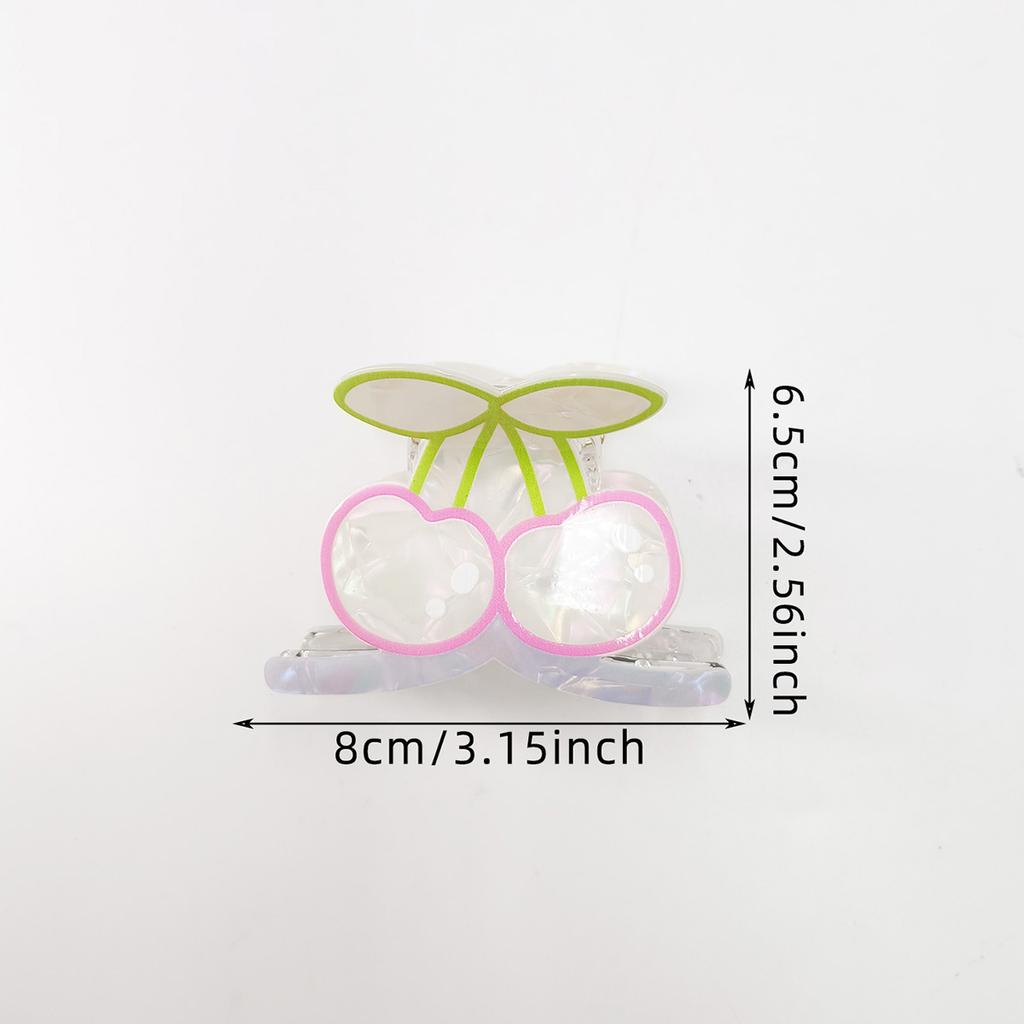 Супер милые дофаминовые заколки для волос для девочки, цвет прозрачный акрил, мультяшные фруктовые заколки, женские аксессуары для волос