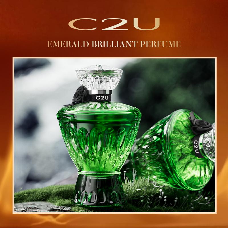 C2U Emerald Brilliant Perfume – Eau de Toilette 75mL. Fresh Flowers & Fruit.