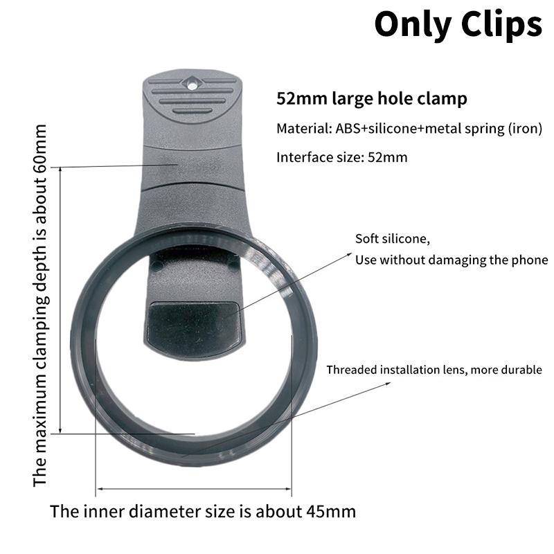 Универсальный зажим для объектива Зажим для объектива телефона для 37 мм 52 мм CPL Широкоугольный Зум Рыбий глаз Макро Фильтр Зажим для объектива для iPhone Все смартфоны