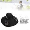 Sun Hat Wide Brim Breathable Sun Proof Fisherman Hat with 2 Solar Fans 3 Speed Adjustable Windproof Belt for Men Black