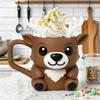 Рождественский олень Держатель пинты мороженого с ложкой Милый животный кулер-рукав Непротекающий Чехол для эскимо Держатель для пивной банки Подарки для любителя оленей