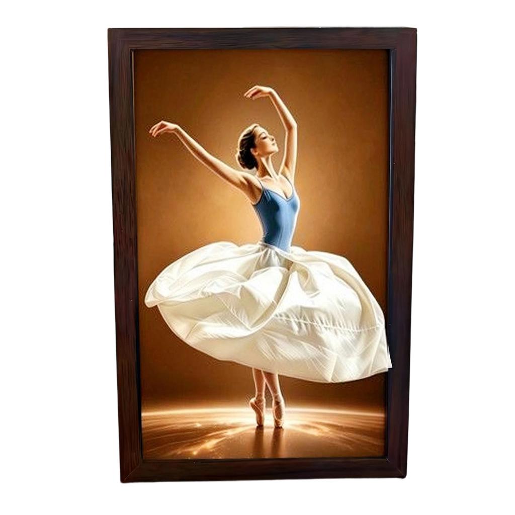 Ballet Girl Art Decorative Tissue Holder Lady Dress Design Tissue Box Wood Tissue Case for Office Countertops Living Room